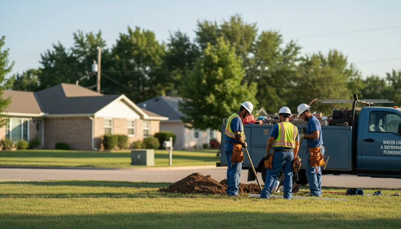 Residential water line and bathroom plumbing service in Eugene, MO